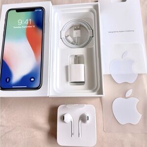 iPhone X accessories with box
